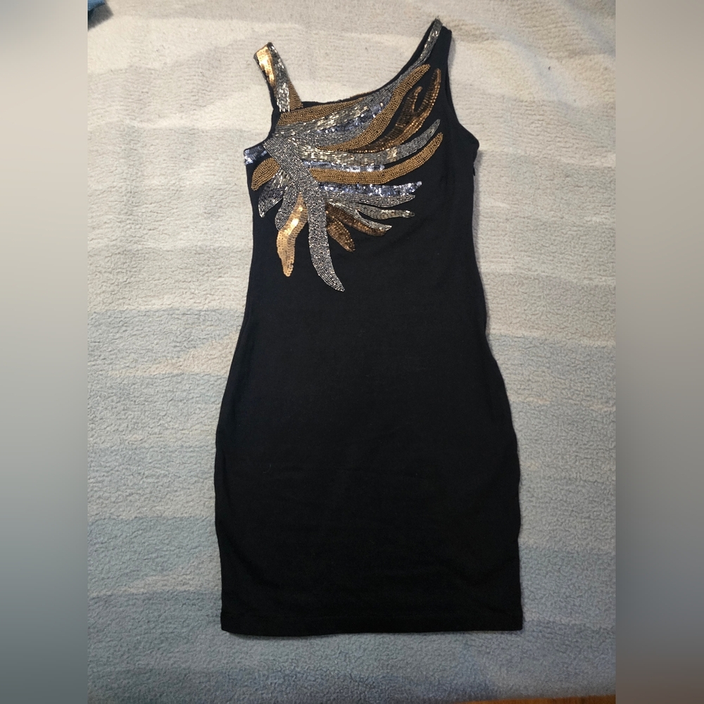 Asos women's bodycon dress size 8 (uk) with beaded detailed neck line